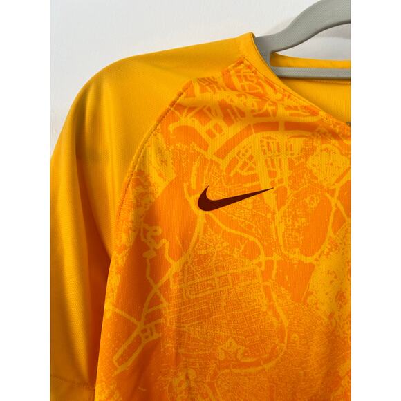 Nike Jersey Youth XL A.S. Roma Soccer 2018 Yellow Dri-Fit MLS NWT - Picture 2 of 8